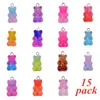 Gradiënt mini jelly bear candy slijm charmes sleutelhanger armbanden sieraden modellering Q03132981905