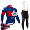 IAM Team Mens cycling Jersey Set Long Sleeve Shirts (Bib) Pants Suit mtb Bike Outfits Racing Bicycle Uniform Outdoor Sports Wear Ropa Ciclismo S21050792
