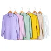 Multi color Casual Lapel Loose Long Sleeve Elegant White Pink Tops Plus Size Solid chic chiffon Blouse Women 9862 210508