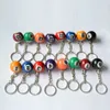 Mini billard en forme de porte-clés assorti coloré billard piscine petite boule porte-clés suspendus décorations accessoires beau cadeau