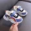 Baby Sneakers Autumn New Sport Shoes Boys Girls Cute Rainbow Print Kids Sport Shoes Breathable SHZ006 G1025