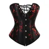 corset de brocart rouge