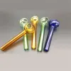 7 cm Pyrex Glass Oil Burner Pipe Tobcco Dry Herb Colorful Glass Water Hand Pipes Accesorios para fumar portátiles para viajes ultra baratos