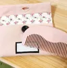Novo fofo pequeno pente rosa artesanato prático pente de madeira lady use pente pente de cabelo set302v2141546