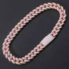 Iced Out Bling 20mm CZ Heavy Chunky Cuban Link Chain Necklace Gold Silver Color 5A Zircon Choker Hip Hop Fashion Women Jewelry X0509