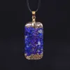 Orgone Energy Pendant Lapis Lazuli Natural Stones Necklace Reiki Crystal Pendant Healing Jewelry For Women X0707