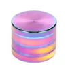 Smoking Accessiries Zinc Alloy 50*40mm ice blue Tobacco Herb Grinder 4 Layer Parts Cigarette Spice Crusher With teeth RH10540