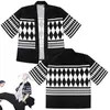 Anime Tokyo Revengers Cosplay Cloak Black White Top for Summer Hanagaki Takemichi Ken Ryuguji Haori Kimono Tee Men Short-sleeve Y0913