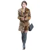 Mamma Loose Faux Fur Coat XS-2XL Plus Storlek Vinter Europa och Amerika Långärmad Fashion Slim Faux Jacket LR381 210531