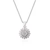 Diamond Flower Daisy Pendant Necklace Plant Rose Gold Chain Necklace For Women Girls Fashion Jewelry Will and Sandy