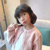 아기 소녀 스웨터 봄 가을 유아 소녀 카디 건 재킷 면화 니트 자 수 꽃 아이 outwear 옷 카디건 코트