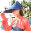 Ohsunny Summer Panama Beach Sunscreen帽子女性ワイドブリムサンバイザー帽アウトドアスポーツサイクリング折りたたみ式Chapeu Feminino