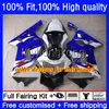 Injektionsformmissioner för Suzuki GSX-R1000 GSXR1000 K2 00-02 Bodywork 24no.0 GSXR 1000 CC 1000cc 00 01 02 GSXR-1000 2000 2001 2002 Motorcykel OEM Bodys Factory Blue