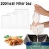 200 mesh Nakrętki Nakrętki Mleko Torba S-XXL Nylon Fine Mesh Migdal Sitko Serticer Cheesecloth Cold Brew