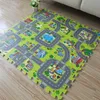 9PCS 30 * 30cm Eva Plush Puzzle Mats DIY Skum Baby Play Mat Split Fog Baby Mattor För Mattor Inomhus 210320