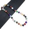 12mm Natural Crystal Stone Beaded Handgjorda Energi Pendant Halsband Party Club Punk Yoga Smycken För Kvinnor Tjej