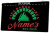 LX1250 Your Names Fire Baked Pizza Light Sign Dual Color 3D Engraving