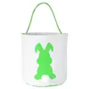 NY!!! Påskkorg Festlig Cute Bunny Ear Bucket Creative Candy Presentväska Easters Kanin Egg Tote Bags med kanin svans 27 stilar ee