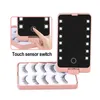 Portable LED Eyelash Storage Boxes With Mirror False Eyelash Holder Case Organizer Box Makeup Tool