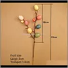 Kransar Festlig Gardeneaster Egg Tree Decor Colorful Painting Foam Branch Fake Plant for Home Happy Party Supplies Artificial Flower Decorati