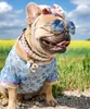 Dog Apparel Luxury Designer Pet Summer 3-ColorT Shirt Cat Two Legs Wear For Middle Small Dogs Clothes Causal Style Fashion