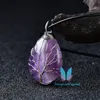 Tree of Life Gemstone Teardrop Pendant Necklace Healing Crystal Chakra Jewelry