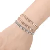 Link, Chain Baiduqiandu Brand High Quality Cubic Zirconia Leaf Bracelet With Adjustable Slide Bead For Women