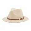 2021 여성 Fedoras 여자 모자 소년 모자 Felted Kids 아기 모자 작은 52cm 54cm 벨트 결혼식 귀여운 아이 Fedoras Sombreros de Mujer