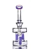 Hitman Style Hookahs Complex Design Leisure Glass Bong Swiss Pilar Can Matrix perc Roken Waterleidingen Fab Egg Olierigs Vier Gaten Eieren 14.4mm Joint