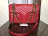 Porte-monnaie Vendeur 10 Couleur Femmes Marmont Sacs à bandoulière PU Cuir Cuir Sliver Messenger Femme Messenger Chaîne Portefeuille Chaud PTMLM