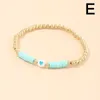 Bohemian Colorful Clay Bracelets For Women Summer Beach Beaded Charm Elastic Soft Pottery Bracelet Jewelry