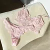 Sexy Lingerie kadın iç çamaşırı set kirpik dantel sutyen lingerie set seks dantel bralette sutyen ve külot küme külot toptan 211104