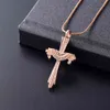 Rostfritt stål Partihandel Cross Cremation Hängsmycke Halsband Ashes Halsband Keepsake, fira människor eller husdjur guld silver ros guld svart