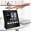 Andra klockor Tillbehör Multifunktionell färg Digital Display Väder Elektronisk klocka Automatisk detektion av temperaturfuktighetsmätare