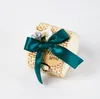 Creative Party Heart Shape Bambu Bröllop Favoriter Candy Boxes Bomboniera Presentförpackning med taggar Blommor Bowknots Sn2576