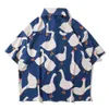 Dark Icon Oversize Herren Tropical Hawaiian Shirt Bedruckt Kurzarm Brusttasche Casual Fit Vintage s 210809