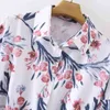 Spring Women Elegant Floral Print Sashes Shirt Dress Female Long Sleeve Clothes Casual Lady Loose Vestido D7117 210430