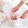 Dots Zippered Laundry Wash Bag Pieghevole in rete Vestiti Calzini Sacchetti per il lavaggio Uso domestico Utile organizer per la conservazione della biancheria intima