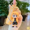 Julklappar Nyckelringar Anime Demon Slayer Kimetsu Nej Yaiba Keychain Double-Side Key Chain Car Bag Pendant Figur Keyring