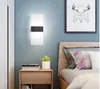 Aplik Duvar Lambası Kare 85-265 V 12 W LED Işık Fuaye Koridor Balkon Koridor Ile Sıcak Beyaz Siyah Gümüş Kapak