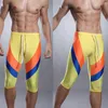 Costume da bagno lungo Superbody Uomo Nuoto maschile Mezzi pantaloni Costume da bagno uomo Doppio strato di garza interna Costume da bagno 1509st7784782