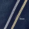 Collier Ras de collier de glace pour femmes de 8 mm Cz Miami, chaîne cubaine, microphone de galets Cz, bijoux Q0809