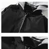 ボルバオファッションクールジャケット男性メンズソリッドカラージッパーフード付きジャケットトレンドブランドヒップホップストリートウェアジャケットコート男性210518