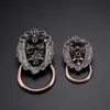 1pc Antik liten kinesisk dörrhandtag Lion Knocker Högkvalitativ zinklegering Skåp Skåpskivor Ring Dra möbler Hårdvaruhandtag drar