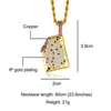 New Fashion Hip Hop Bling CZ Ice Cream Iced Out Cubic Zircon Necklaces Pendants Jewelry Charm Collier Rapper Punk Party gifts for women and men