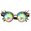 Lunettes de soleil Feitong été femmes hommes Punk lunettes colorées Rave Festival fête Edm lentille diffractée voyage en plein air Sun255T