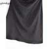 Garnitures en dentelle Satin Sexy Sling Dress Femmes Vintage Noir Dos Nu Summer Night Out Club Mini Robe 210430