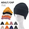 Party Hats European and American solid color crimped knitted hat outdoor sports ear protection men's and women's autumn and winter warm cap T2I52772
