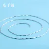 Platinum Plated S925 Sterling Silver Design Moda O Chain Chains Chains Cable Cable Link Naszyjniki dla Lady Women Girl 16 '' 18 "