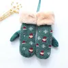 Fingerless Gloves 200PAIRS / LOT Winter Women Full Finger Elk Animal Pattern Cute Christmas Gift Female Girls Mittens
